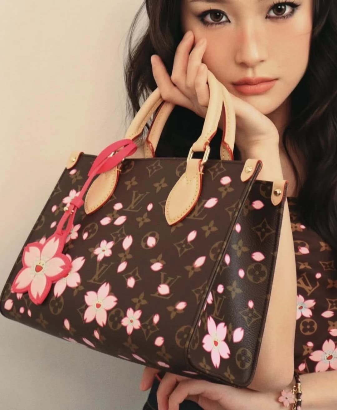 【ルイヴィトン】可愛すぎる♡村上隆コラボ 桜TM オンザゴーPM バッグM13269