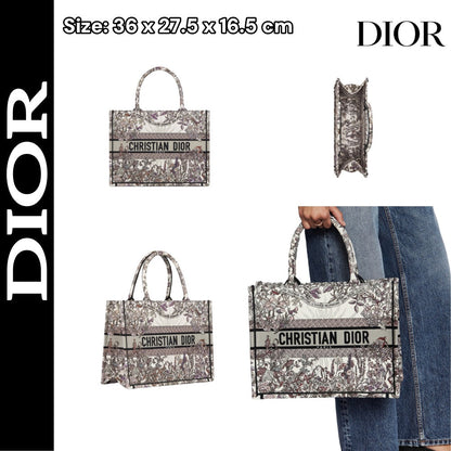 【ディオール】華やかでエレガント☆ Book Tote バッグ ミディアム