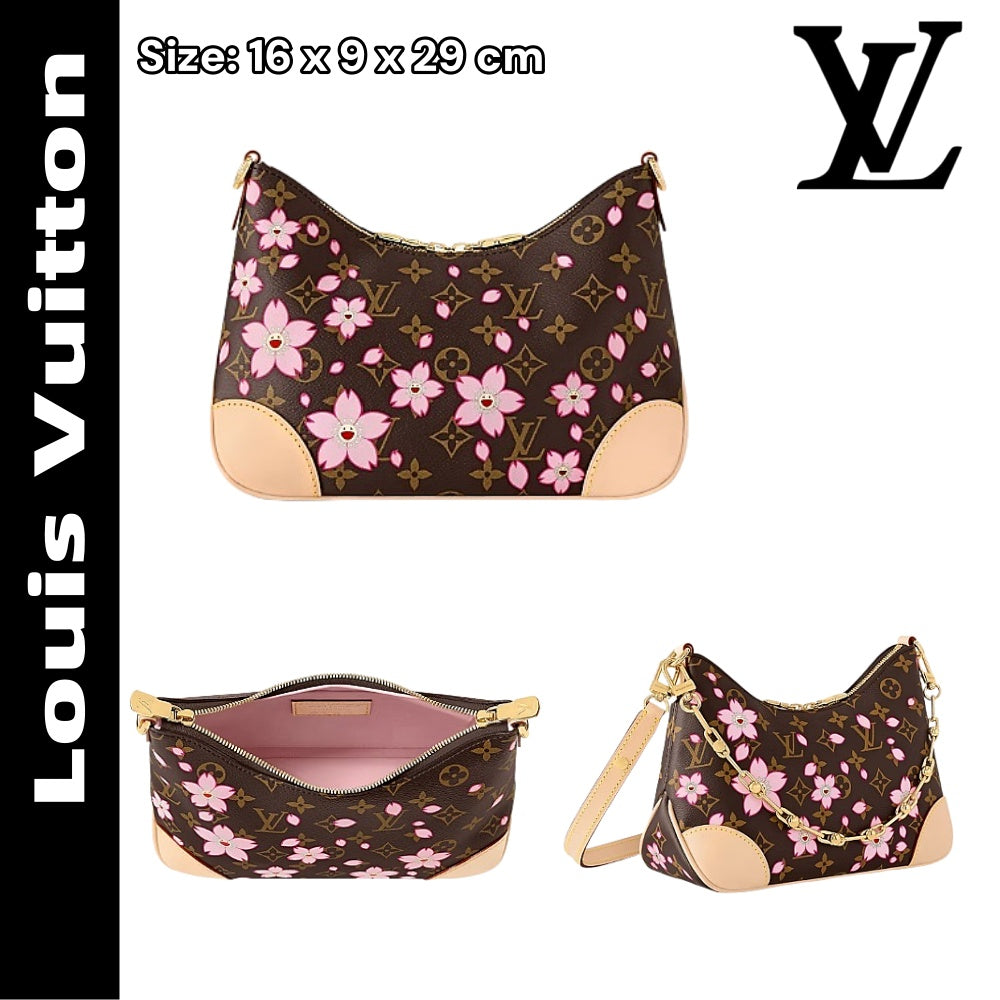 【ルイヴィトン】この時期おすすめ☆可愛い桜LV × TM ブーローニュ NM ハンドバッグM13265