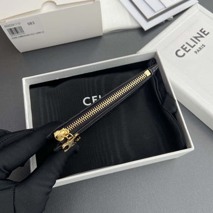 【セリーヌ】2色ギフトにも*送料込☆ ジップ付きカードホルダー トリオンフ チャーム