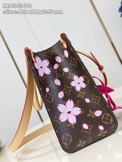 【ルイヴィトン】可愛すぎる♡村上隆コラボ 桜TM オンザゴーPM バッグM13269